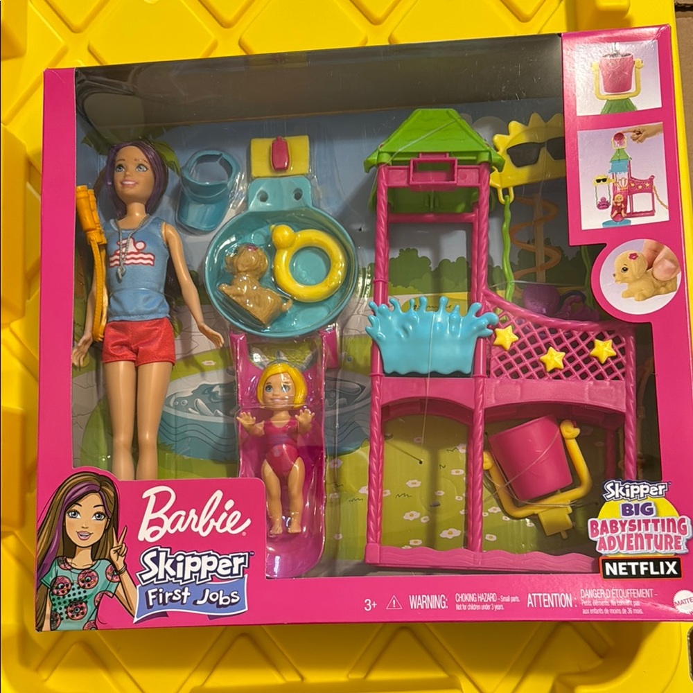 Barbie Pink and Blue Pet Grooming Playset